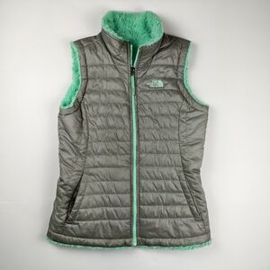 The North Face Girls L Reversible Fuzzy Vest Fits Women XS/S Warm Cozy Outdoor